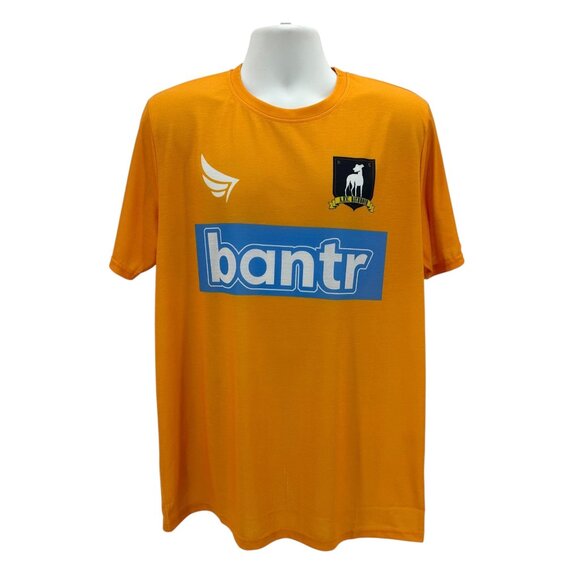 NWD Ted Lasso Mens 2XL Shirt Away Jersey Bantr Yellow Short Sleeve - Picture 1 of 10